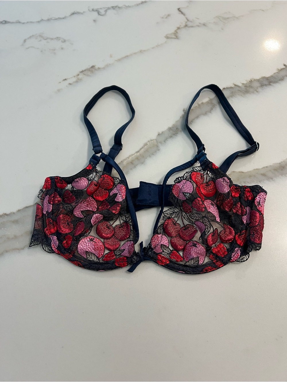 Fleur Du Mal Lace Balconette Bra 32 Underwire NWOT